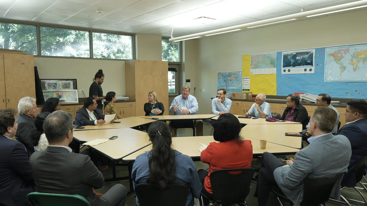 Participants collaborating in a QxBio breakout group